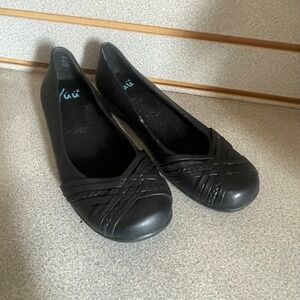 Yuu Gail Womens Black Braided Round Toe Ballet Flats Shoes Size 7 M Slip On